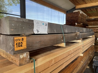 Ca. 13x Douglas balken geschaafd, 140x140mm, lengte 400cm